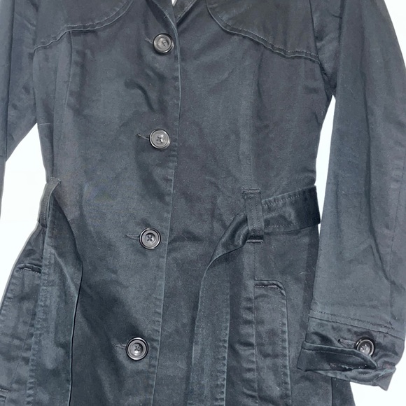 Size S Women’s Old Navy Black Trench Coat - Picture 3 of 4